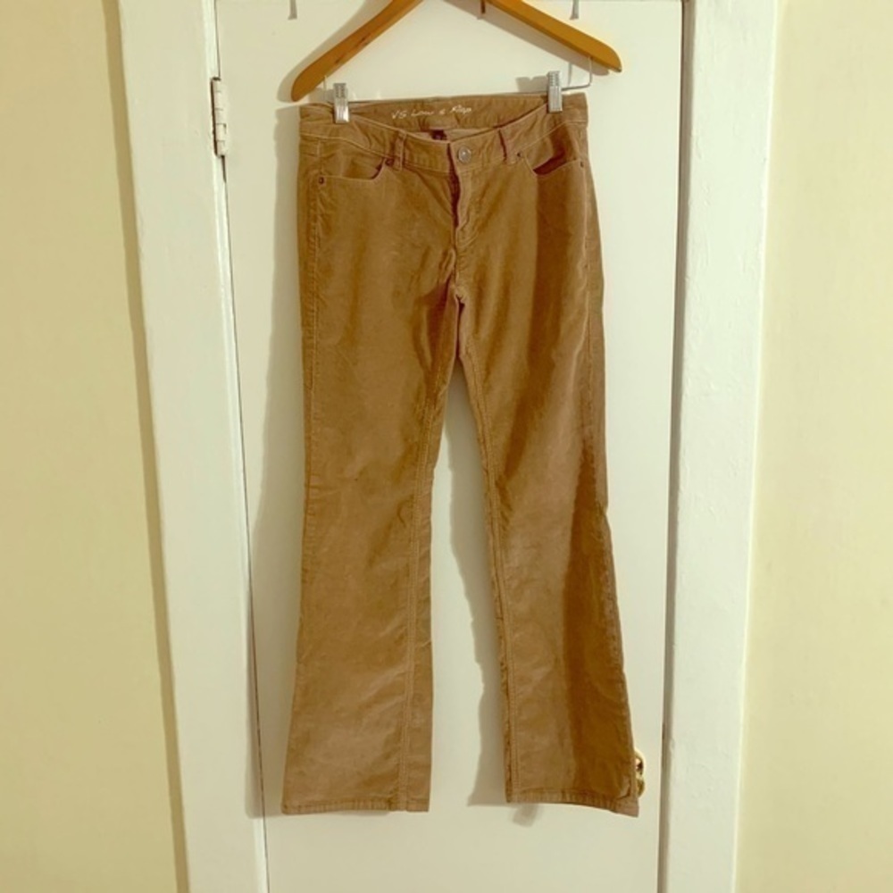 VS Tan Low Flap Pocket Corduroy Pants‎ Size 2